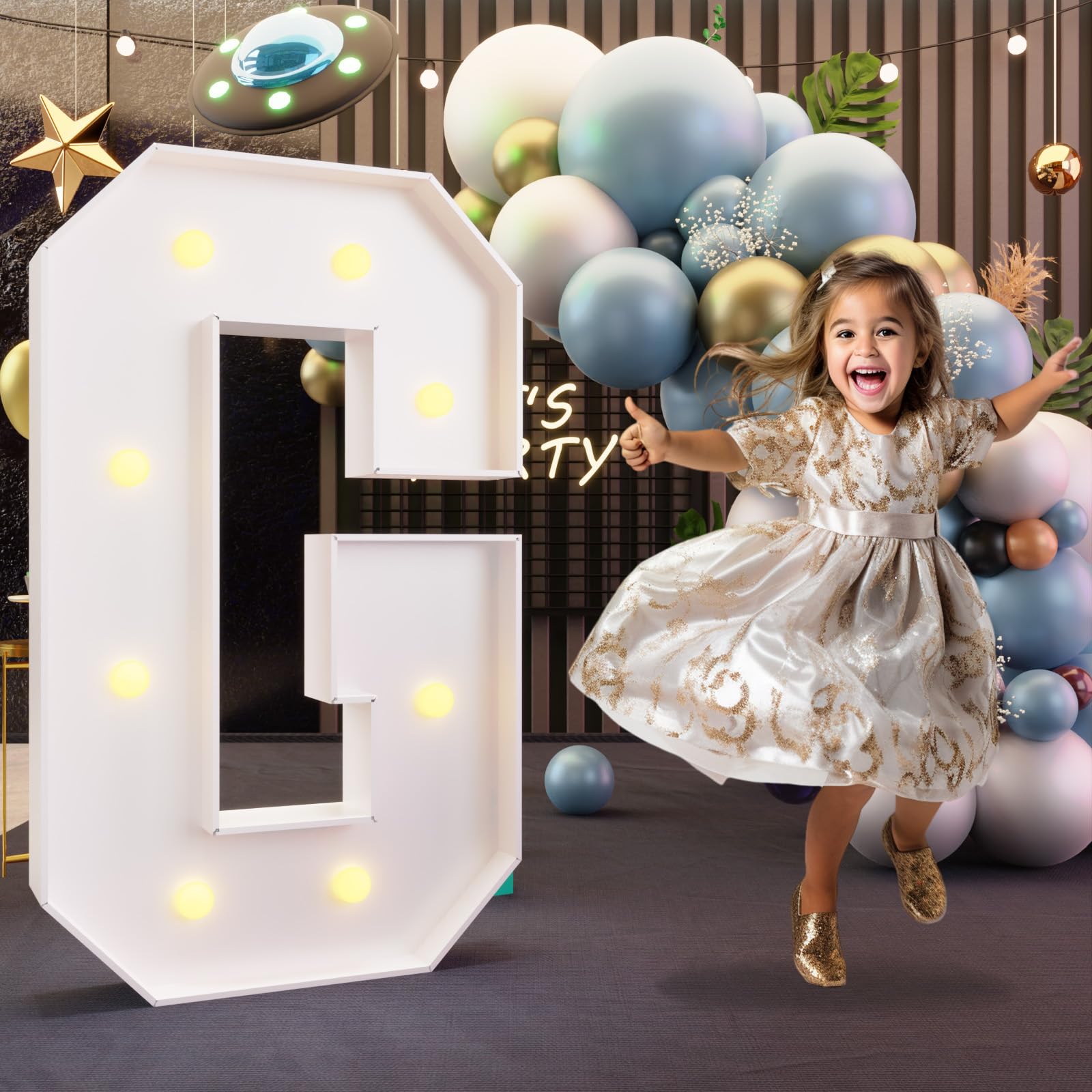 Photo 1 of imprsv Marquee Light Up Letters, 3FT Block Marquee Letters for Birthday Baby Shower Party Backdrop Decor