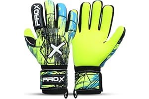 PRO X Soccer Goalie Gloves for Kids with Super Strong Grip, Match & Training Youth Goalie Gloves, Soccer Goalkeeper Gloves Kids with Soft Grippy Secure Latex for Aspiring Young Champions