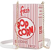 ENJOININ Novelty Fashion Women Crossbody Bag, Popcorn Box Style Clutch Bag for Girl Handbag Shoulder Bag Purse…