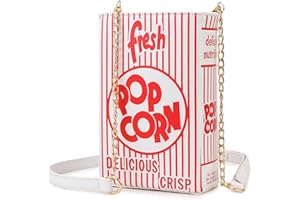 ENJOININ Novelty Fashion Women Crossbody Bag, Popcorn Box Style Clutch Bag for Girl Handbag Shoulder Bag Purse…
