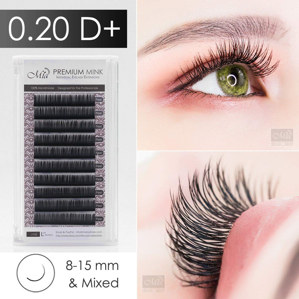 0.20 DD 15mm Mia Synthetic Mink Individual Eyelash