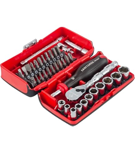 Amazon.com: Facom 1/4 inch socket set, 6 points, 38 pieces, 1
