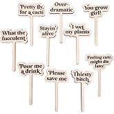 Funny Plant Stakes Set - 10 Pack Plants Markers with Humorous Sayings Gifts for Plant Lovers, Cute Garden Tag Decor Gift for Outdoor Indoor Flower Greenery, Succulent Pots Plants Labels