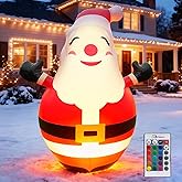 Christmas Inflatable Yard Decoration,Blow Up 5FT Lighted up Inflatable Santa Claus Outdoor,Giant Christmas Outdoor Decor Ornaments with Built-in LED Lights for Xmas Holiday Lawn Garden Patio