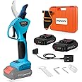 SWANSOFT Electric Pruning Shears, 40mm 1.6" Cutting Diameter Cordless Electric Pruners Shears Battery Powered, 1050W Tree Branch Pruner with 2Pack 2Ah Rechargable Batteries