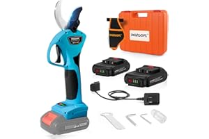 SWANSOFT Electric Pruning Shears, 40mm 1.6" Cutting Diameter Cordless Electric Pruners Shears Battery Powered, 1050W Tree Branch Pruner with 2Pack 2Ah Rechargable Batteries