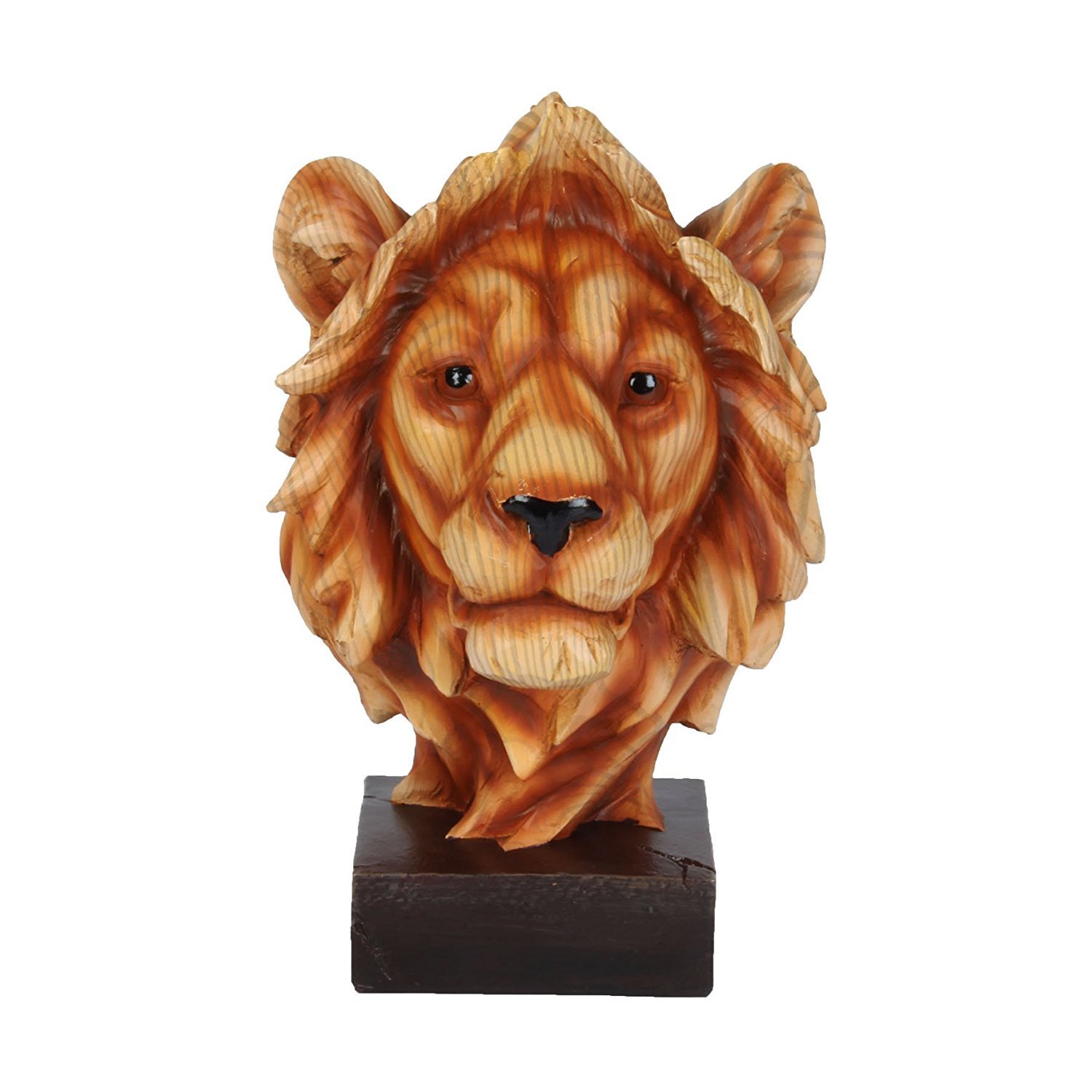 Naturecraft Wood Effect Lion Head Ornament