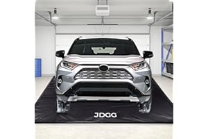 JDGG Waterproof Garage Floor Mat for Under Car, 8'6"x20' Heavy Duty Containment Mat with Free Floor Squeegee, Protects Garage