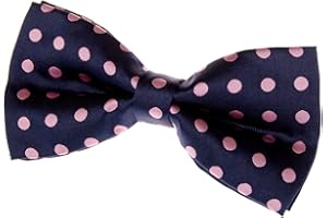 RETREEZ Classic Polka Dots Woven Microfiber Pre-tied Bow Tie (5")