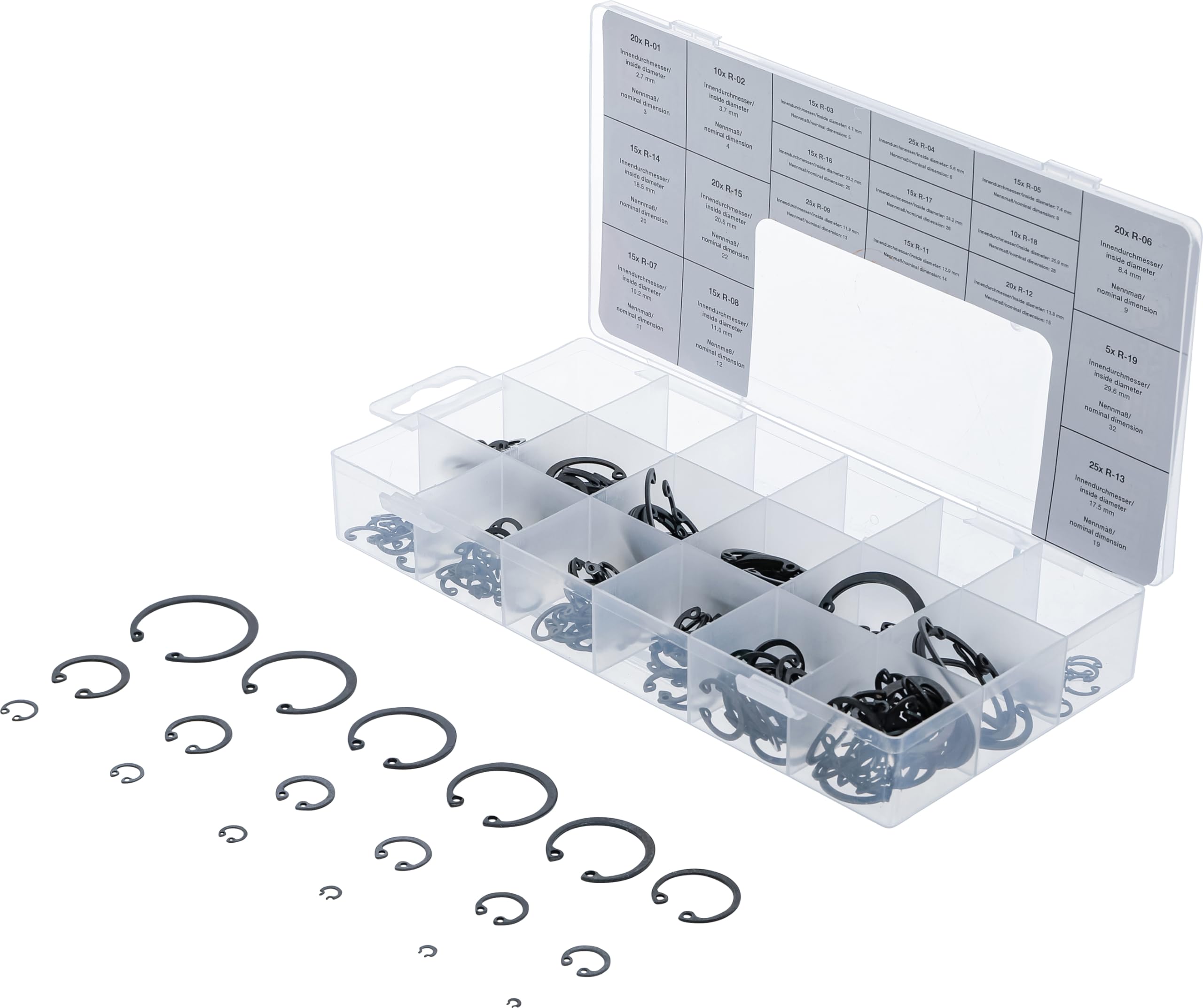 BGS 8049 | Internal Circlip Assortment | Ø 3 - 32 mm | 300 pcs.