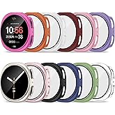 Bougraite 12 Pack Case for Samsung Galaxy Watch 8 40mm with Tempered Glass Screen Protector, Hard PC Scratch Resistant Protective Cover Compatible with Galaxy Watch 8 40mm