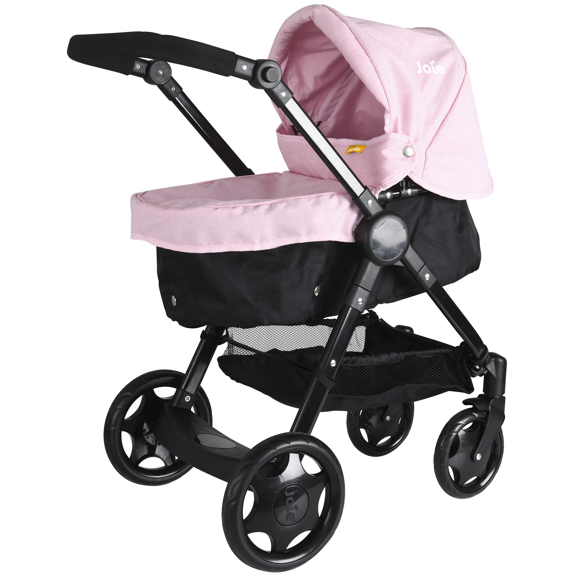 HTI Joie Junior Litetrax 4 Travel System In Pink 4 Interchangeable Modes Dolls Pram, Pushchair, Car Seat, Travel Seat | Pushchair & Pram Toys For Kids Boys & Girls Ages 3+