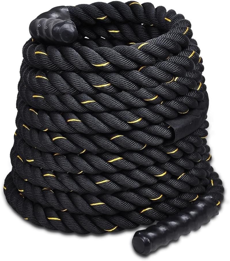 Battle Ropes for Strength Training Cross Fit Exercises Workout (1.5" Thick x 40FT)