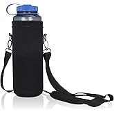 Made Easy Kit Insulated Water Bottle Carrier – Neoprene Bottle Sling - Adjustable Padded Strap – Protective Sleeve Stainless Steel & Plastic – Travel, Hiking & Everyday Use
