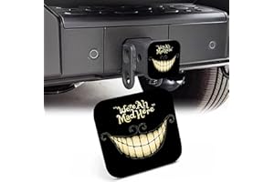 NITAHHHY Trailer Hitch Cover,Halloween Black Scary Smile 2 Inch Hitch Plug Covers Hitch Cover Tube Rubber Towing, Square Receiver Plug Cap for Cars Suvs Trucks