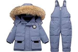 IBOBOOM Baby Snowsuit Toddler Girl Snow Suits Winter Coat Boy Clothes Jacket 1-5T Pants
