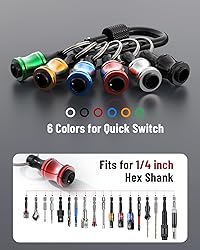 katerk 18pcs Bit Holder with Carabiner Socket for