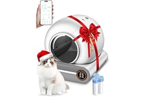 DUCKSKY Automatic Litter Box, (2026) Multi-Function Upgrade Robot Self Cleaning Litter Box for Multiple Cats, 65L+9L Extra Large, APP Control, Deodorization, 1 Odor Eliminator, 3 Rolls Litter Bag Liners
