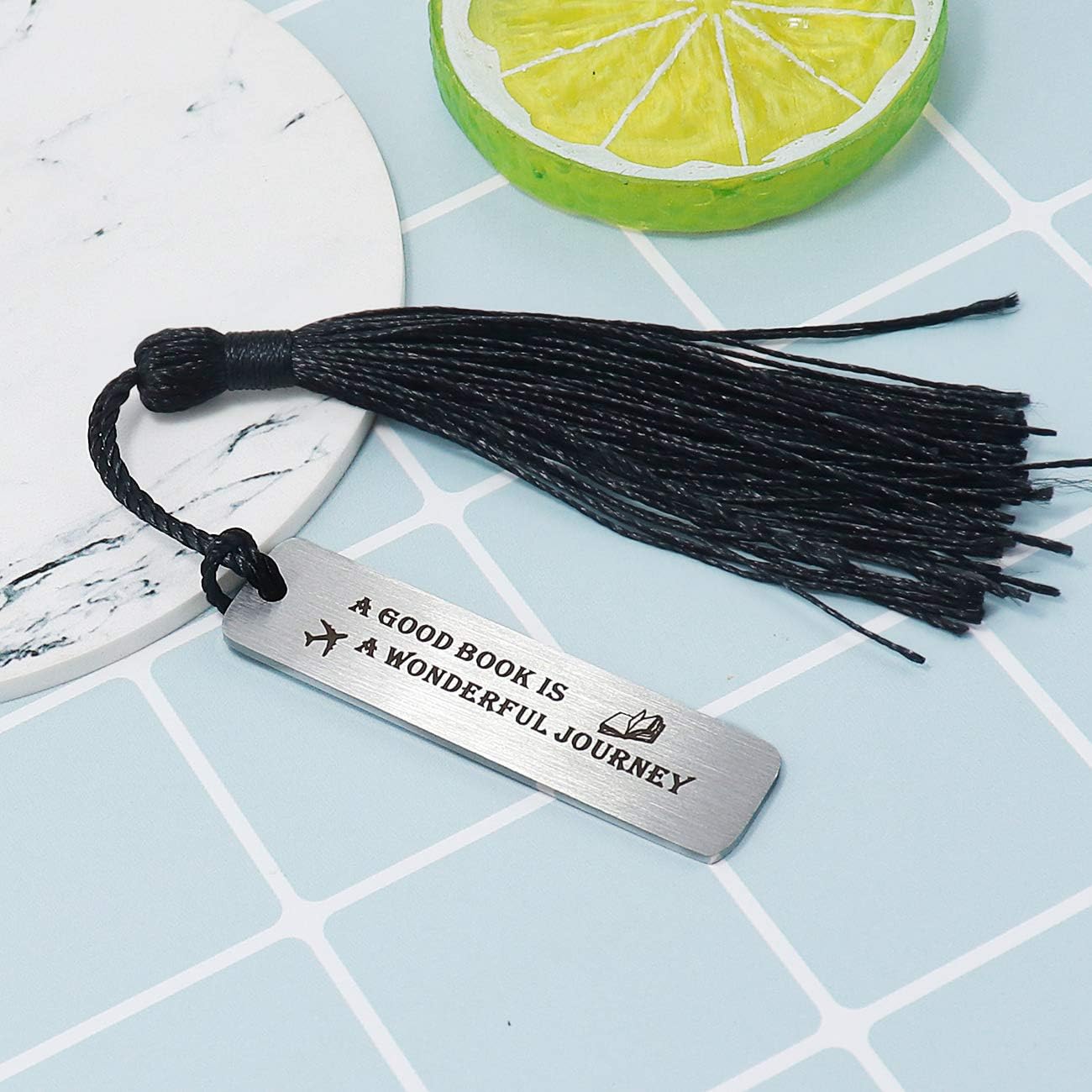 Gleamart Teacher's Day Inspirational Engraving Bookmark Book Holder with Tassel Stationery Gift for Men Women 03 - Image 4