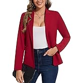 LADI TREND Blazers for Women Long Sleeve Notch Lapel Casual Work Office Blazer Open Front Button Pockets Suit Jackets