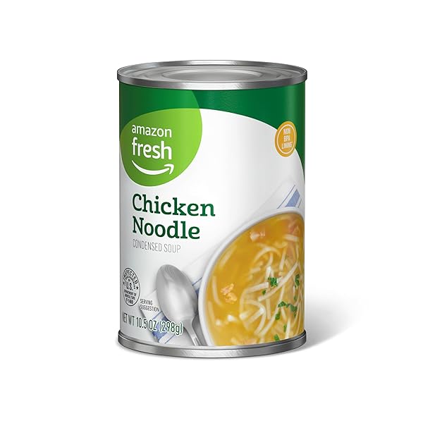 AMAZON FRESH, CHICKEN NOODLE, CONDENSED SOUP, 10.5 OZ...