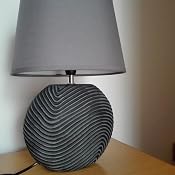 LAMPADA DA TAVOLO CLASSICA IN CERAMICA LUCIDA CON PARALUME MADE IN ITALY DELLA I