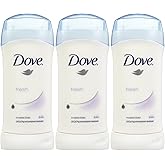 Dove Invisible Solid Deodorant, Fresh, 2.6 Ounce (Pack of 3)