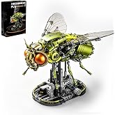 YB YIBO Mechanical Fruit Fly Building with Light, Compatible with Lego for Adults, Insect Animal World Model &amp; Display Stand, Home or Office D&eacute;cor (1038PCS)
