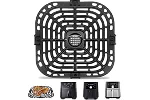 GWYXC Air Fryer Grill Plate for Instant Pot Vortex 6 in 1 6 QT Gourmia GAF735 6 QT Air Fryer, Air Fryer Accessories Replacement Parts Tray Grill Pan Crisper Plate Rack, Dishwasher Safe