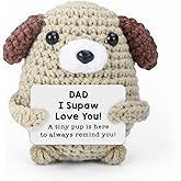 Insaizom Gifts for Dad, Papa, Daddy - Son & Daughter's Funny Handmade Crochet Puppy - Thoughtful Birthday, Father's Day, Christmas, Valentine's Day, Easter, Thanksgiving