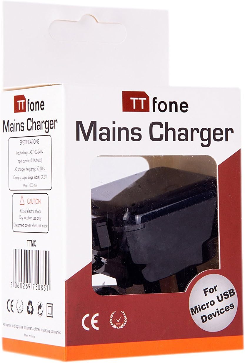 TTfone Mobile Phones Mains Charger (Mains Charger), Black - Image 4