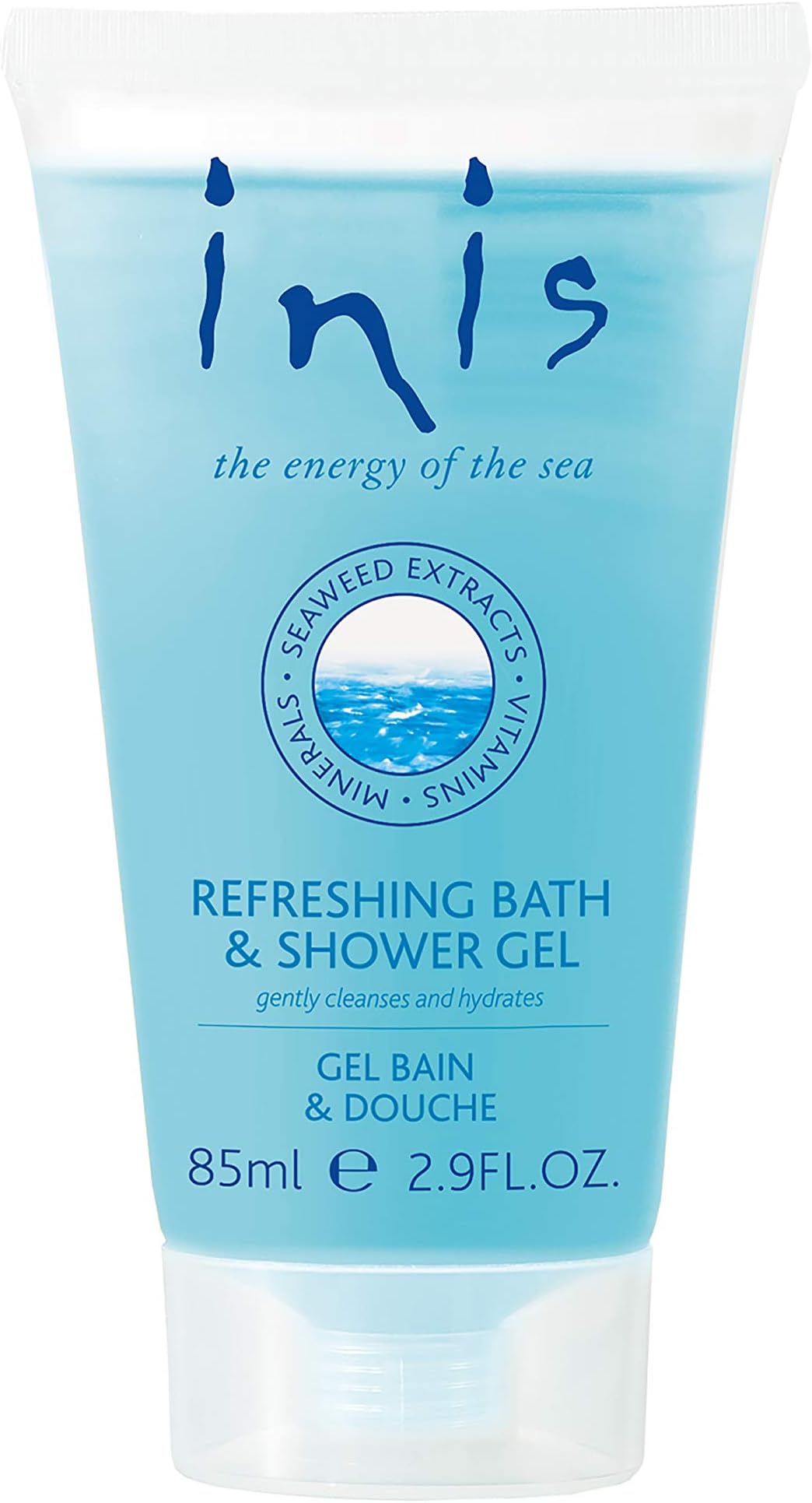 Inis the Energy of the Sea Refreshing Bath and Shower Gel, Travel Size, 2.9 Fluid Ounce