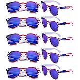 Fsmiling Bulk American Sunglasses USA Flag Sunglasses Patriotic Sunglasses-10/24Pack