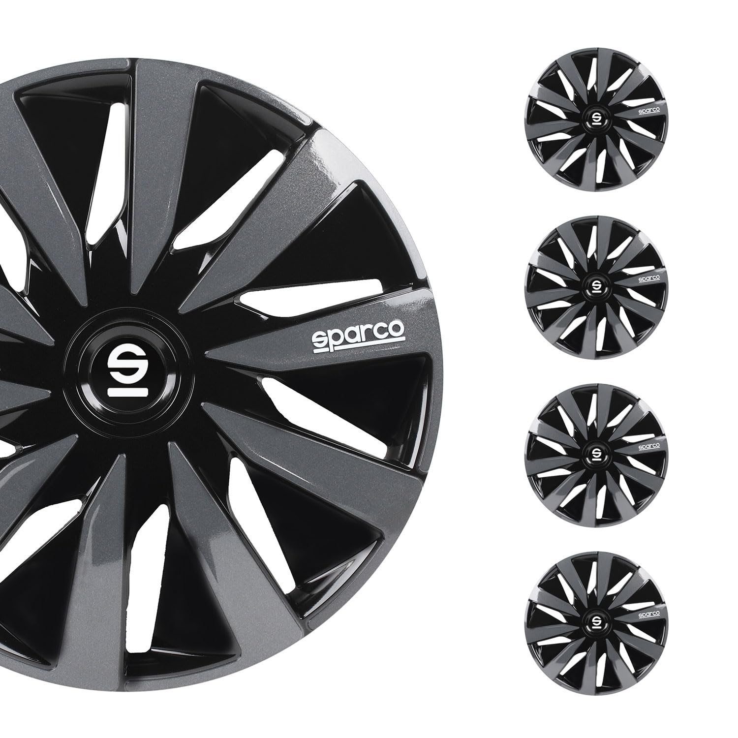 SPARCO SPC1491BKGR wheel covers Lazio 14-inch black/grey