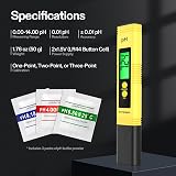 VIVOSUN Digital pH Meter 0.01pH High Accuracy Pen Type pH Tester UL Certified view 2