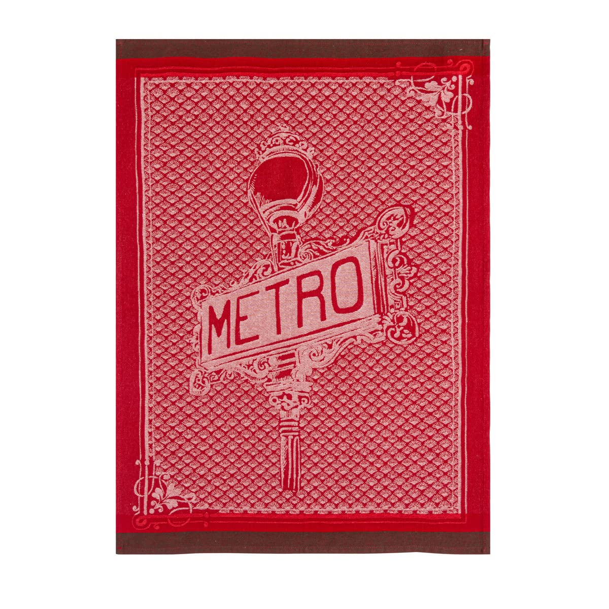 Coucke Printed Cotton Jacquard Tea Towel, 50 x 75 cm, Metro Panel