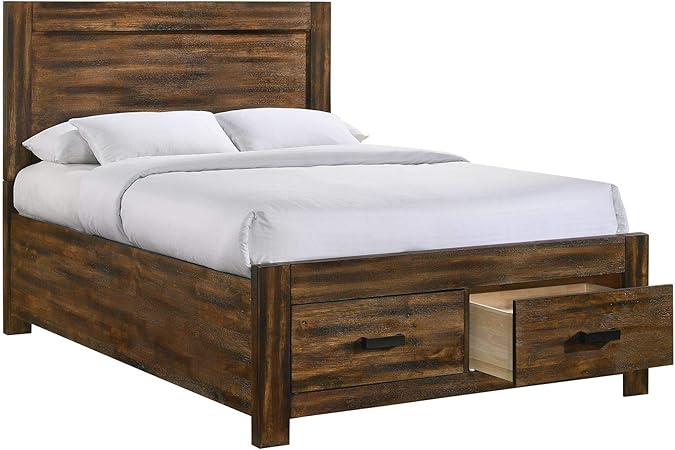 Amazon Com Picket House Wren Full Platform Storage Bed In Chestnut Furniture Decor