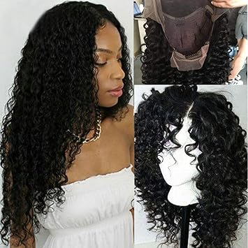 Amazon Com 8a Glueless Front Lace Wigs Brazilian Human Hair Kinky