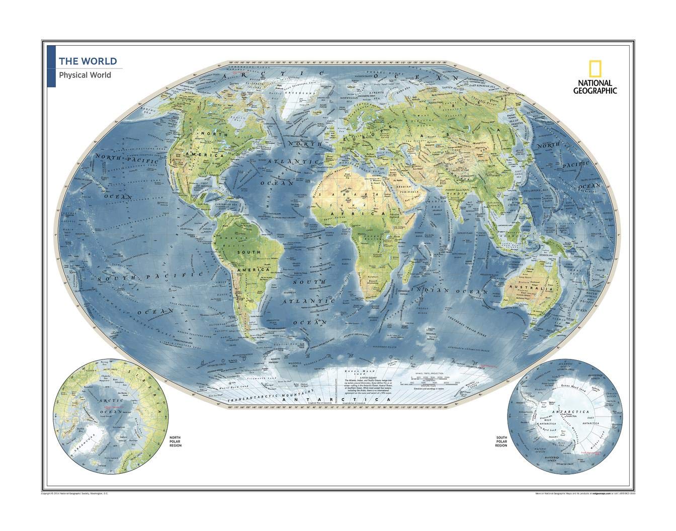 Mappa Fisica Del Mondo Geografico Nazionale 28 X 22 Pollici Carta Arrotolata Materiale Didattico Cancelleria E Prodotti Per Ufficio Bepco Ee Cartina Mondo National Geographic