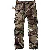 Match Men's Military Camouflage Wild Cargo Pants (30,Beige max)