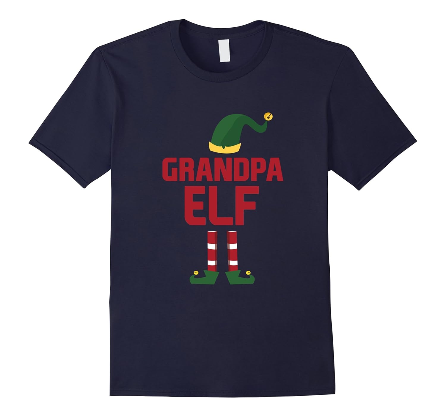 Mens Grandpa Elf Christmas Season Family Matching Pajama T-Shirt-ANZ