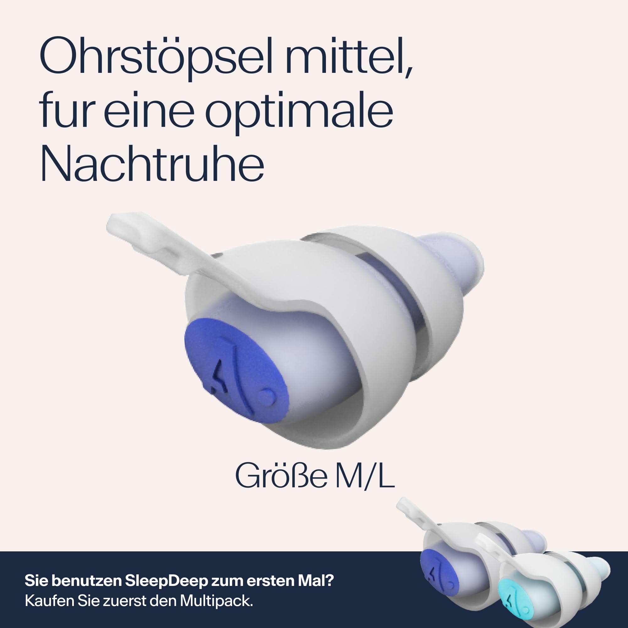 Alpine SleepDeep - Ohrstöpsel zum Schlafen und für Konzentration - 27dB - Neue 3D-Ovalform Ohrenstöpsel und weicher, geräuschdämpfender Kern für maximalem Komfort und Dämpfung - Größe M/L 4