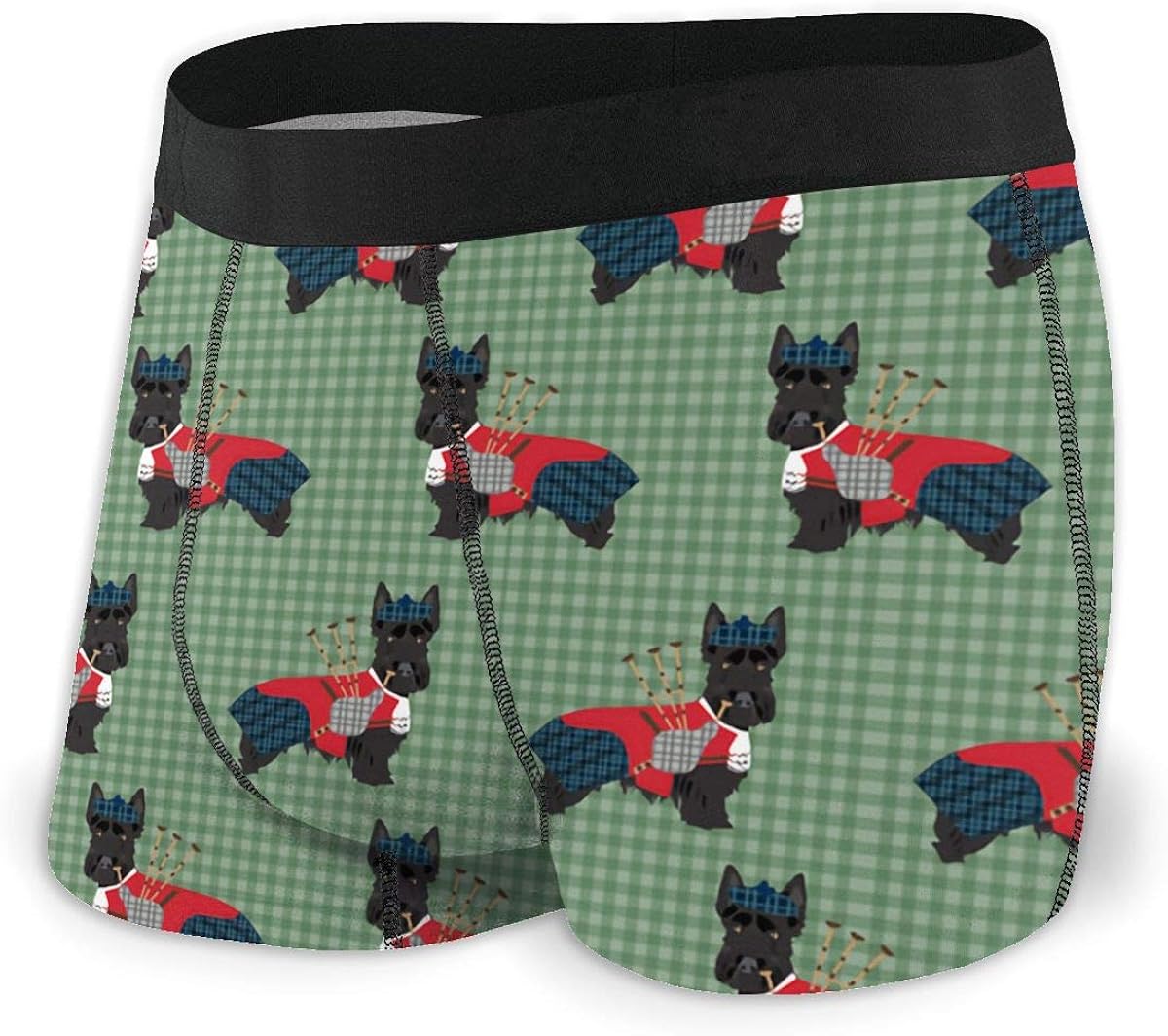 QXLN Scottie Dog with Bagpipes Pattern Men's Boxer Briefs Underwear