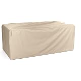 Amazon Com Covermates Outdoor Patio Loveseat Cover Heavy Duty Polyester Elastic Hem Seating And Chair Covers Khaki Garden Outdoor