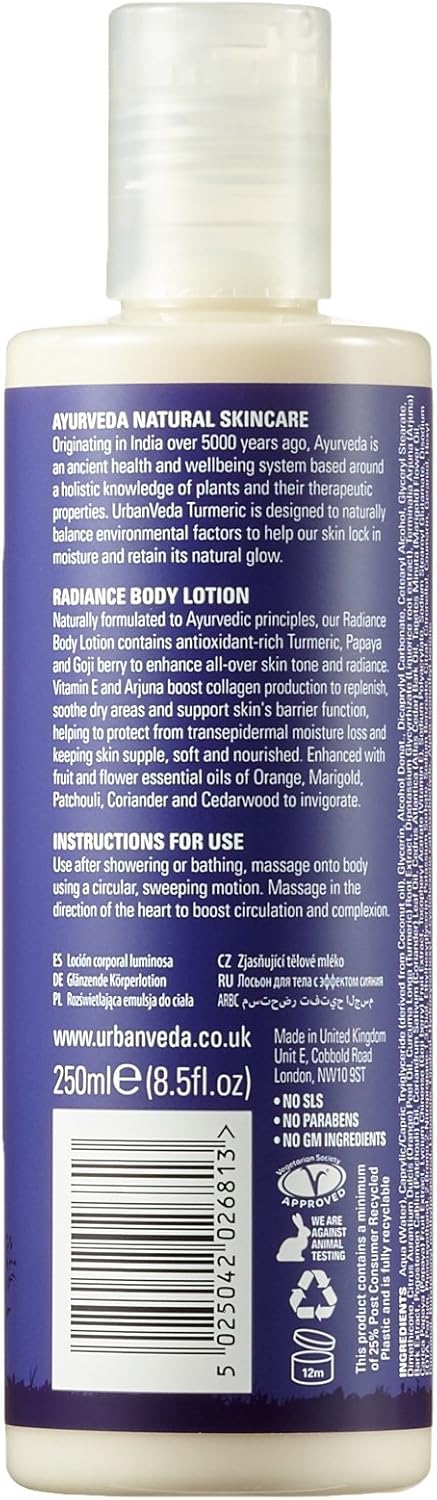 Urban Veda Radiance Body Lotion, Purple, 250 ml (Pack of 1) - Image 3