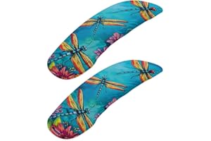 Wanzuoeng Dragonfly Print Office Chair Arm Covers Set of 2, Soft Elastic Fabric Chair Arm Rest Covers, Stretchy Washable Office Chair Arm Covers for Desk Chairs Computer Chair, Blue