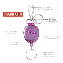 SnapBack Retractable Keychain with 24 Inch Cut