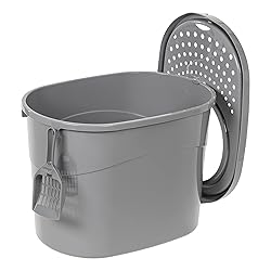 Amazon Basics Large Cat Litter Box with High