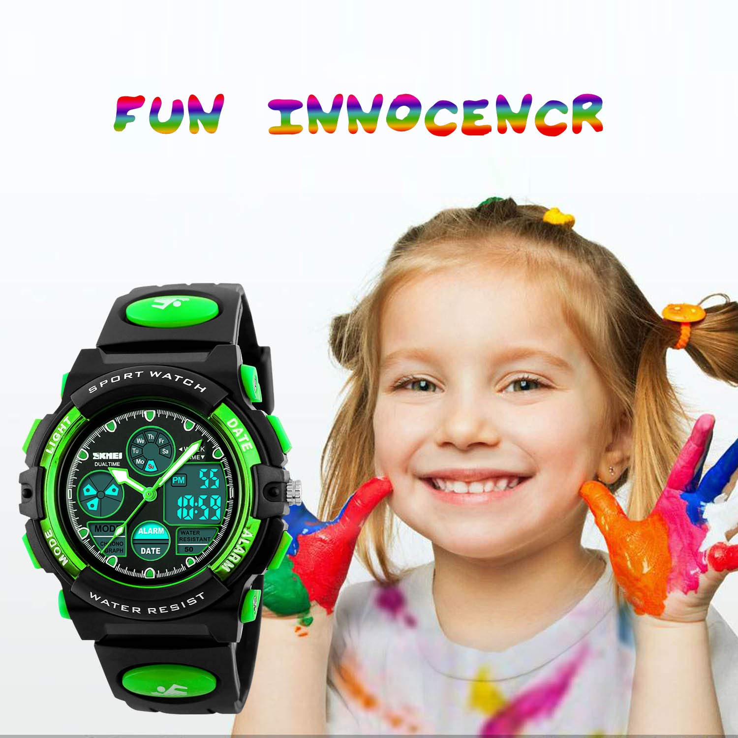 cofuo Kids Digital Sport Watch, Boys Girls Waterproof Sports Outdoor Watches Children Casual Electronic Analog Quartz Wrist Watches with Alarm Stopwatch