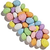 RHN 35Pcs 2 Sizes Small Colorful Foam Easter Eggs Decor,Pastel Speckled Easter Eggs Festival Decor for Spring Celebration Basket Bowl Vase Filler Home Centerpieces Crafts